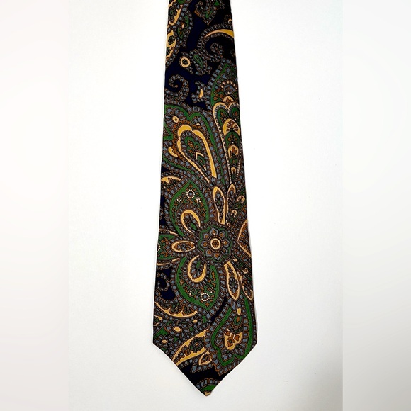 Barry of London Vintage Tie Paisley 100% Silk Made in the USA - Picture 3 of 7